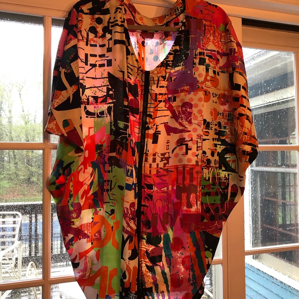 Fuzzi silk tunic/cover-up